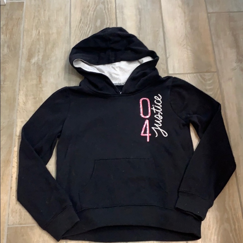 Ex Cond! Girls Justice Hoodie sz 10